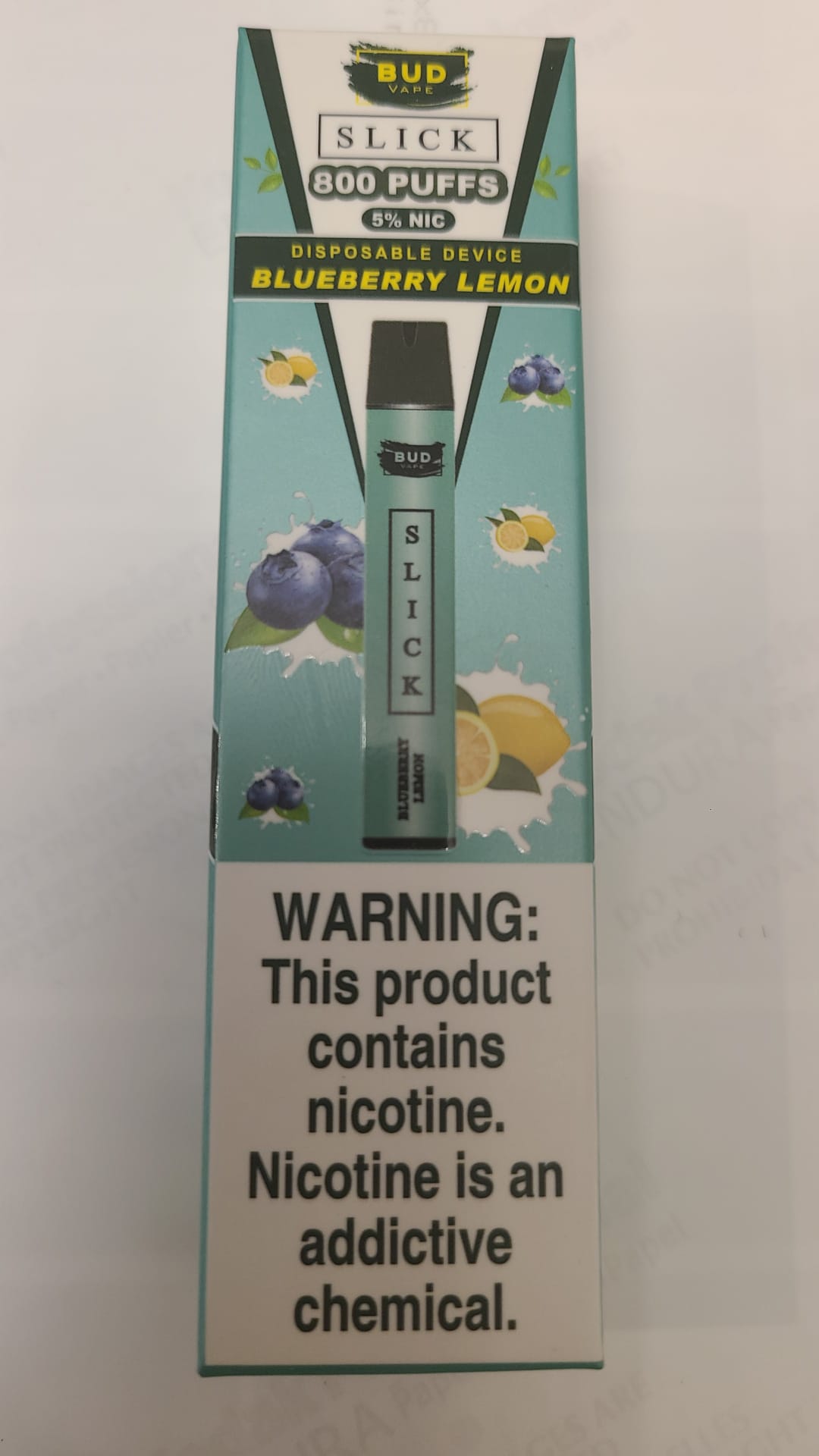 Bud Vape Slick - 800 puffs - Blueberry Lemon [CLEARANCE]