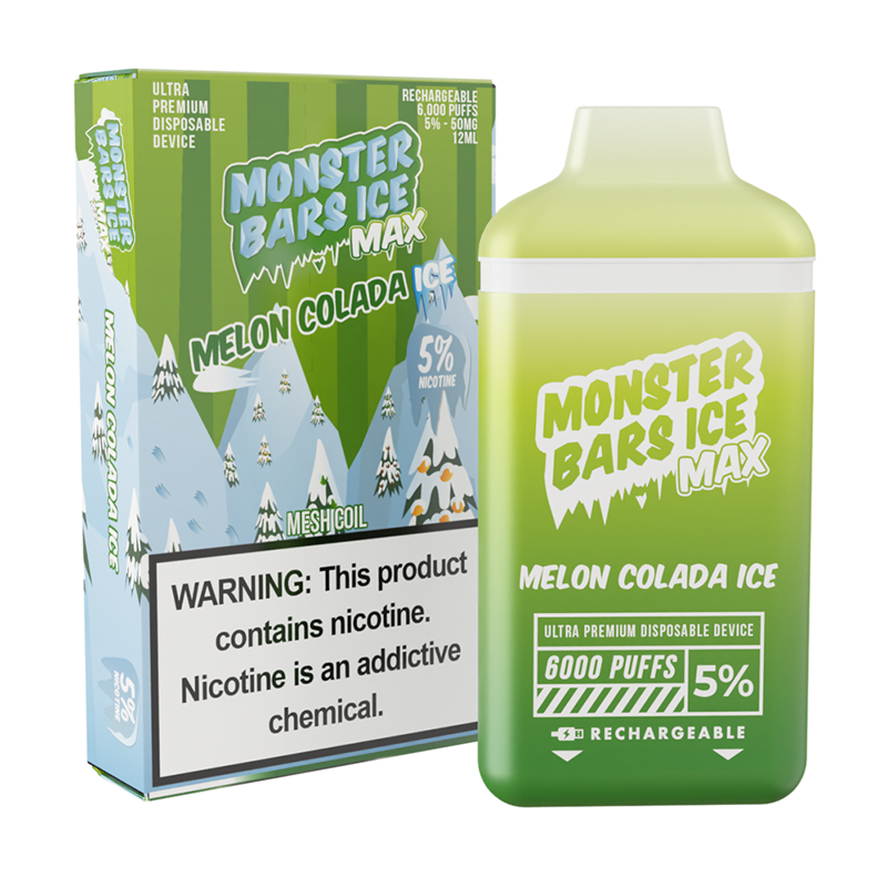 Monster Bars Max [6000 PUFFS] - Melon Colada Ice - V4S