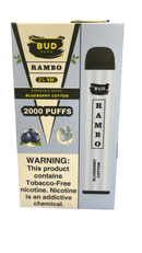 Bud Vape RAMBO Blueberry Cotton 2000 puffs [CLEARANCE]