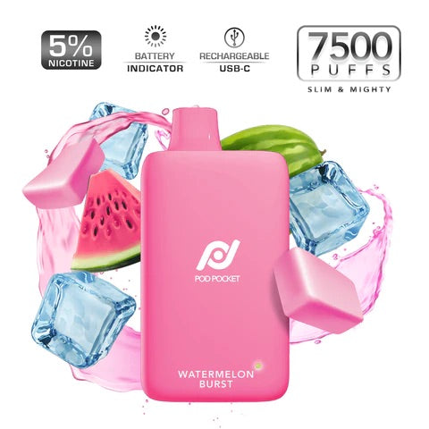 Pod Pocket Disposables [7500 Puffs] - Watermelon Burst