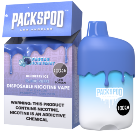 Packspod Disposables [12000 puffs] - Frozen Blueberry