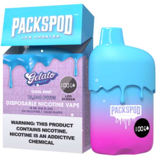 Packspod Disposables [12000 puffs] - Gelato Freeze