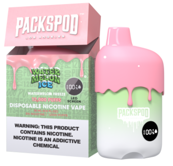Packspod Disposables [12000 puffs] - Watermelon Ice