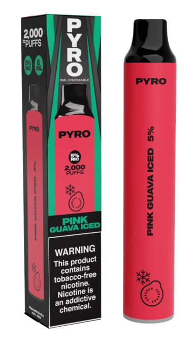 PYRO Disposable - Pink Guava Iced 2000 Puffs [CLEARANCE]