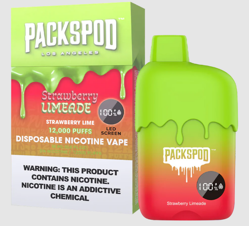 Packspod Disposables [12000 puffs] - Strawberry Limeade