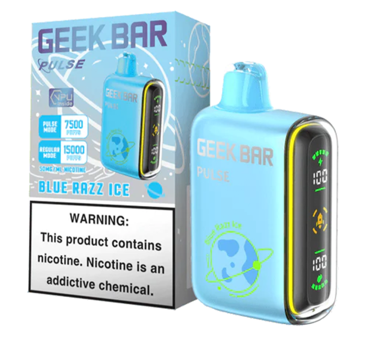 Geek Bar Pulse Disposables [15000 puffs] - Blue Razz Ice