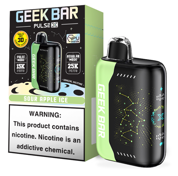 Geek Bar Pulse X Disposables [up to 25000 puffs] - Sour Apple Ice