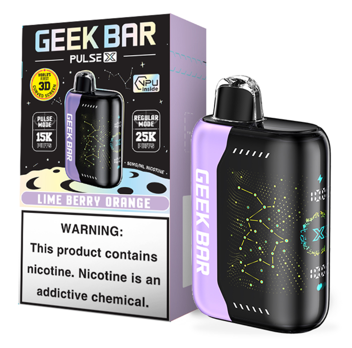 Geek Bar Pulse X Disposables [up to 25000 puffs] - Lime Berry Orange