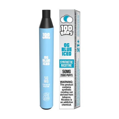 Keep It 100 Bars Disposable - OG Blue Iced - 2000 puffs [CLEARANCE] - V4S