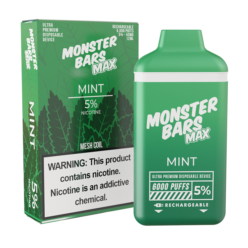 Monster Bars Max [6000 PUFFS] - Mint - V4S
