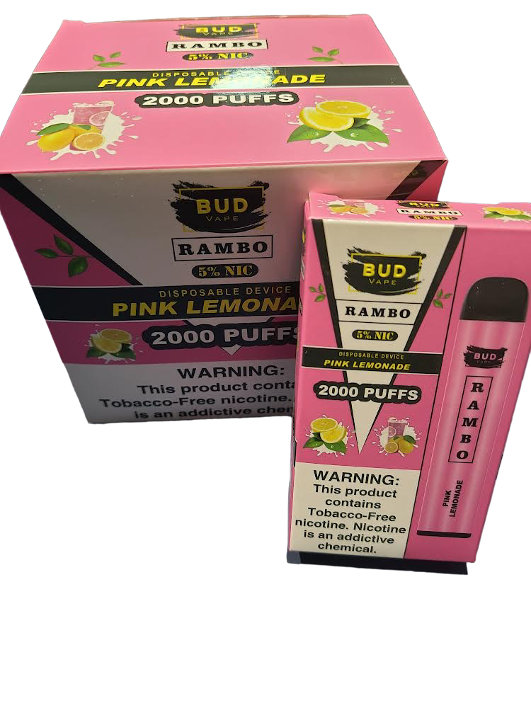 Bud Vape RAMBO Pink Lemonade 2000 puffs - V4S