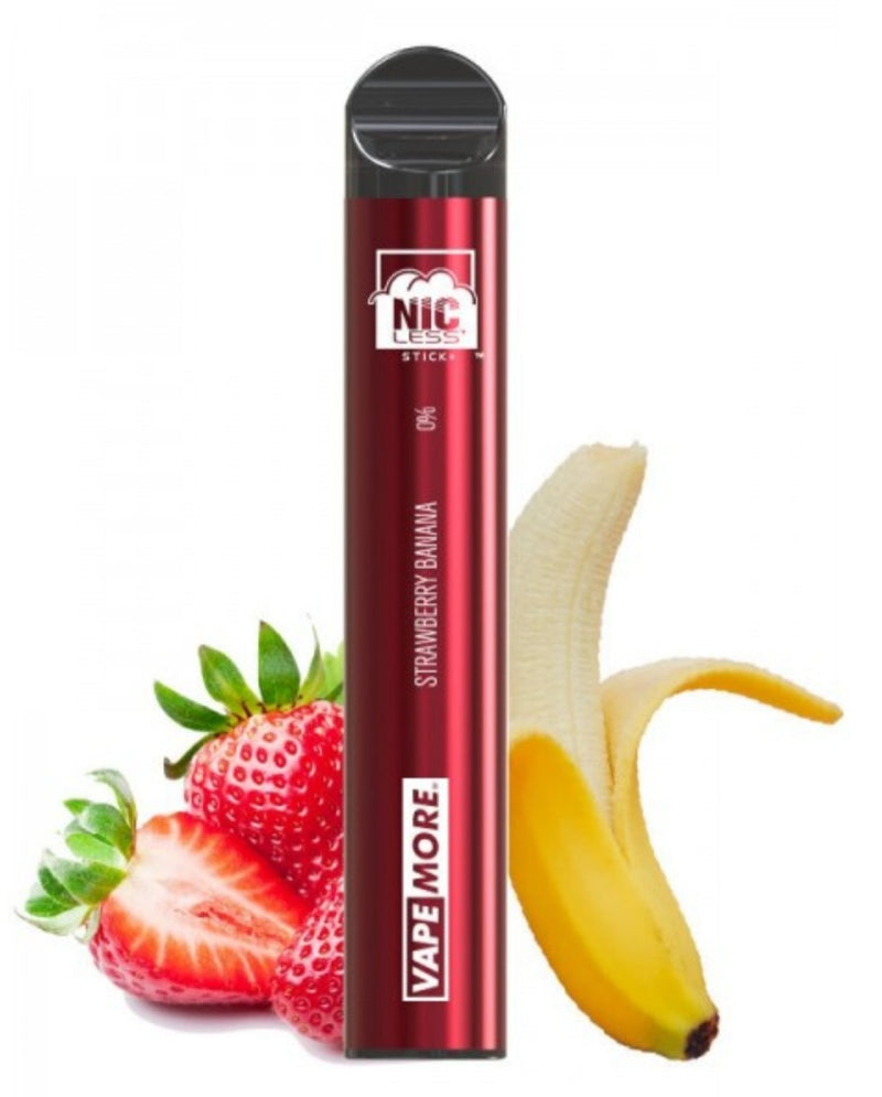 Nicless Stick Disposable - 0% NIC FREE - Strawberry Banana - V4S