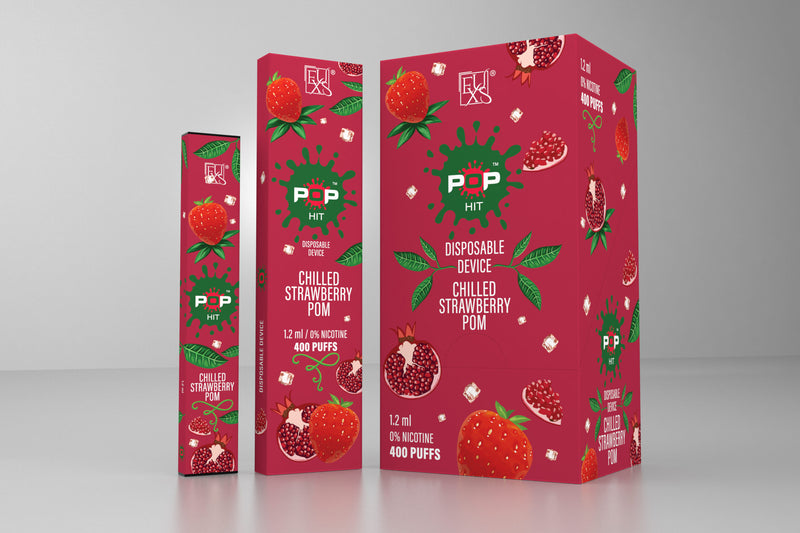 Pop 1.2 ml Disposables 5% Nic - Chilled Strawberry Pom [CLEARANCE] - V4S