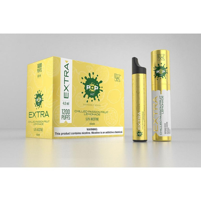 Pop Xtra Disposables 5% 1200 puffs - Chilled Passion Fruit Lemonade [CLEARANCE] - V4S
