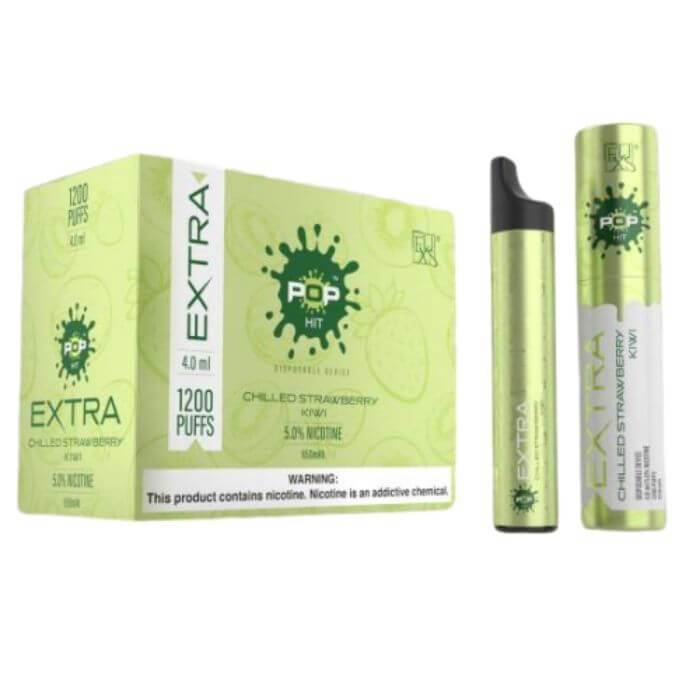 Pop Xtra Disposables 5% 1200 puffs - Chilled Strawberry Kiwi [CLEARANCE] - V4S