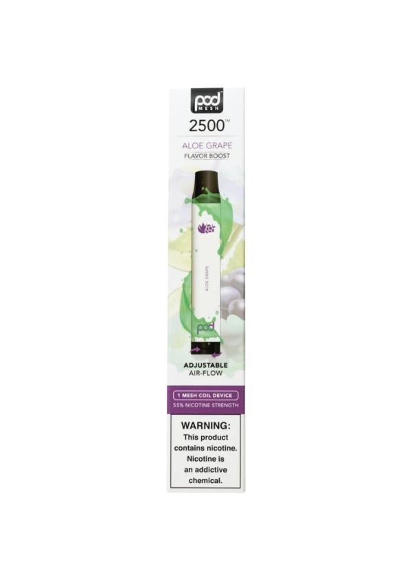 Pod 2500 Mesh Disposables - 2500 Puffs - Aloe Grape [CLEARANCE] - V4S