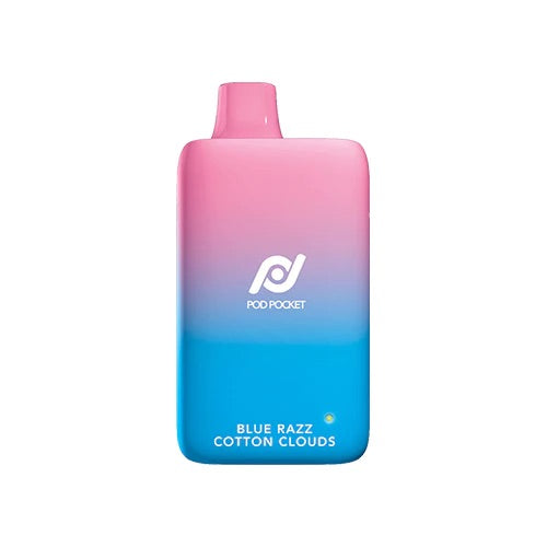 Pod Pocket Disposables [7500 Puffs] - Blue Razz Cotton Clouds (CLEARANCE)
