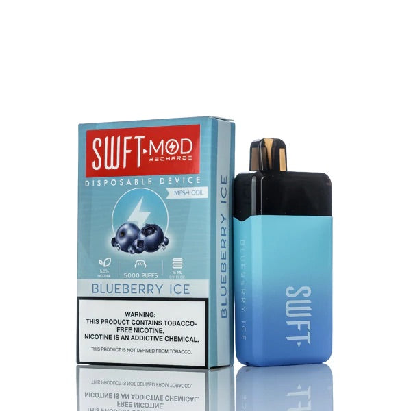 swft mod disposable vape Device [5000 puffs] – Blueberry Ice CLEARANCE – V4S ivg original 50:50 Choose Flavor:Taurus Blueberry Watermelon FOGER BIT 35K Vape