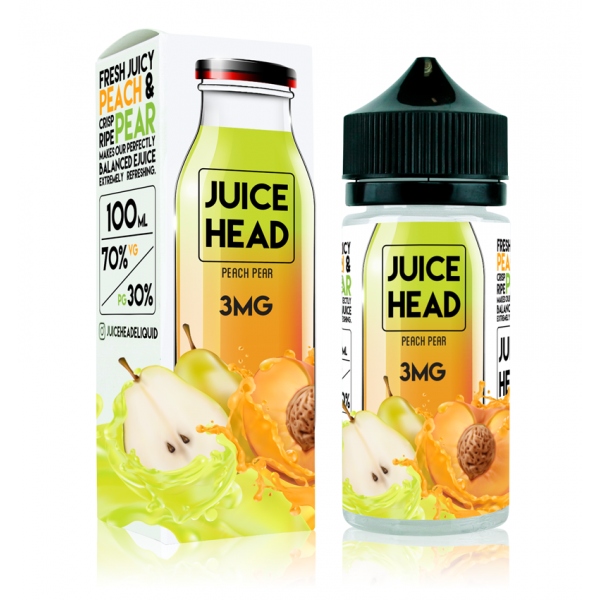Juice_Head_100ml_-_Peach_Pear Juice Head 100ml - Peach Pear - V4S