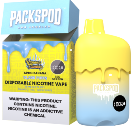 Packspod Disposables [12000 puffs] - Banana Flambe